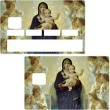 La vierge a l'enfant - sticker pour carte bancaire, 2 formats de carte bancaire disponibles