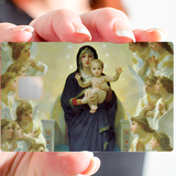 La vierge a l'enfant - sticker pour carte bancaire, 2 formats de carte bancaire disponibles