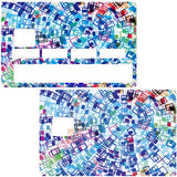 Color Vortex- sticker for bank card, available in 2 bank card formats