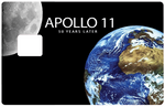 APOLLO 11, 50 ans- sticker pour carte bancaire, 2 formats de carte bancaire disponibles