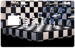 Chessboard-sticker for credit card, 2 credit card formats available 