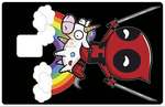 Tribute to Deadpool et sa licorne (fanart)- sticker pour carte bancaire, format US