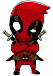 Sticker, Bébé à bord !  Tribute to Baby Deadpool determiné (fanart)