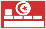 Flag of Tunisia - credit card sticker, 2 credit card formats available