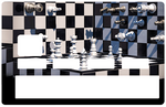 Chessboard-sticker for credit card, 2 credit card formats available 