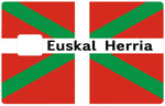 Euskal Herria, le pays Basque- sticker pour carte bancaire, 2 formats de carte bancaire disponibles