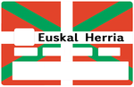 Euskal Herria, le pays Basque- sticker pour carte bancaire, 2 formats de carte bancaire disponibles