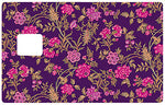 Fleurette- sticker pour carte bancaire, 2 formats de carte bancaire disponibles