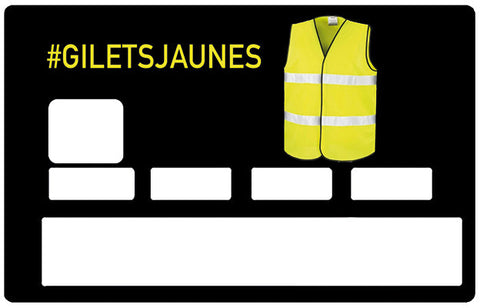 Les Gilets Jaunes - sticker pour carte bancaire