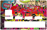 Graffiti Wall 2016- sticker pour carte bancaire, 2 formats de carte bancaire disponibles
