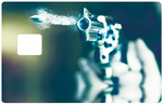 Pistol - credit card sticker, 2 credit card sizes available