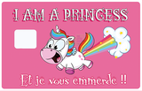 I am a Princess ..- sticker for bank card, US format