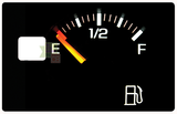 EMPTY TANK - credit card sticker, 2 credit card formats available