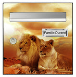 Sticker pour boîte aux lettres, Lions