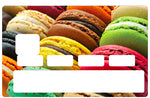 Macarons - sticker pour carte bancaire, 2 formats de carte bancaire disponibles