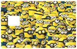 Minions in bulk - credit card sticker, 2 credit card sizes available