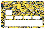 Minions in bulk - credit card sticker, 2 credit card sizes available