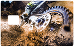 MOTO CROSS - enduro - sticker pour carte bancaire, 2 formats de carte bancaire disponibles