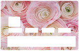 Fleur Pivoine- sticker pour carte bancaire, 2 formats de carte bancaire disponibles