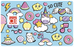 SO CUTE - sticker pour carte bancaire, 2 formats de carte bancaire disponibles