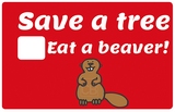 Save a tree - sticker pour carte bancaire, format US