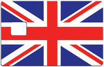 Drapeau Anglais, Union Jack- sticker pour carte bancaire, 2 formats de carte bancaire disponibles