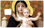 The Virgin of the Lilies - sticker for bank card, US format