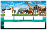 Terre des animaux - sticker pour carte bancaire, 2 formats de carte bancaire disponibles