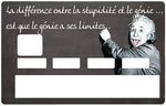 Tribute to Albert Einstein, le genie - sticker pour carte bancaire