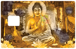 Golden Buddha- sticker pour carte bancaire, 2 formats de carte bancaire disponibles