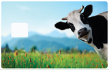 La Vache - sticker pour carte bancaire, 2 formats de carte bancaire disponibles