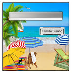 Sticker for letterbox, Beach and hot sand