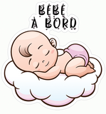 Sticker, Bébé à bord ! Bébé dort, Garçon ou Fille