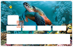 Tortue Marine - sticker pour carte bancaire, 2 formats de carte bancaire disponibles