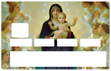 La vierge a l'enfant - sticker pour carte bancaire, 2 formats de carte bancaire disponibles